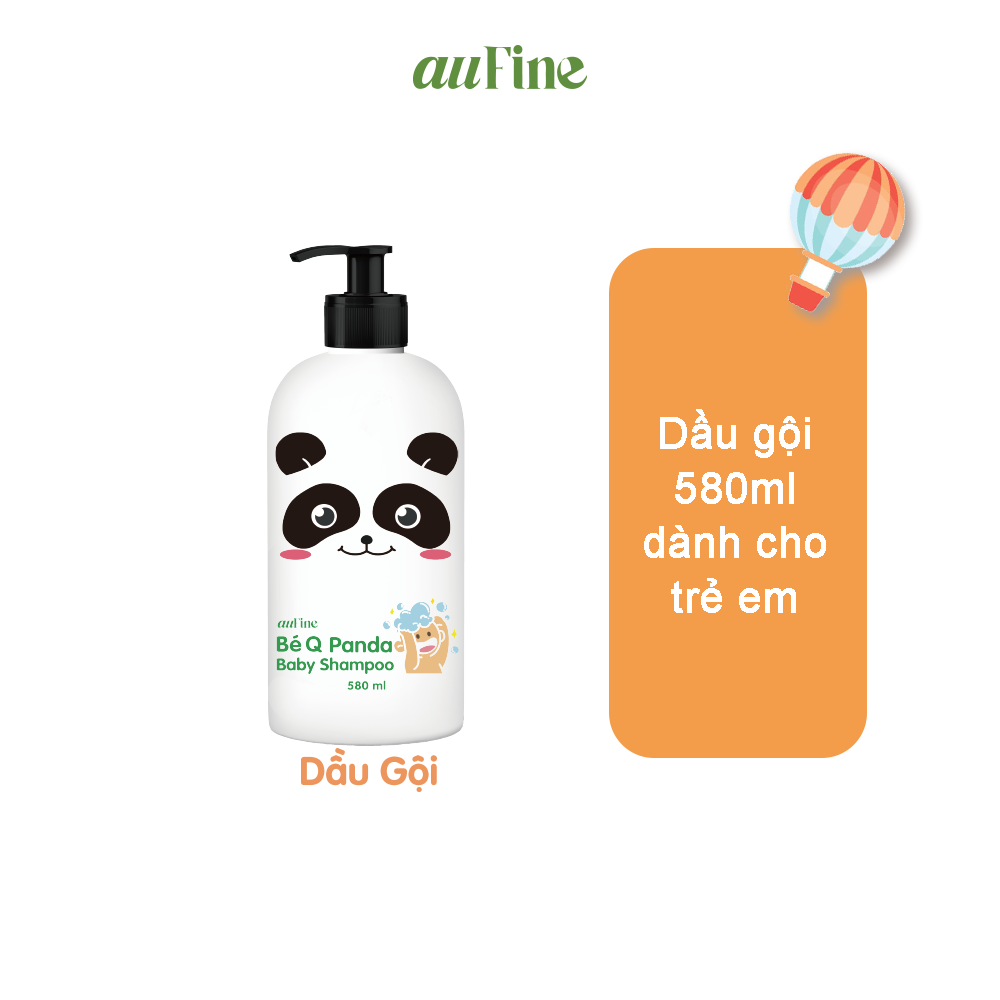 AuFine Bé Q Panda Dầu gội trẻ em 580ml