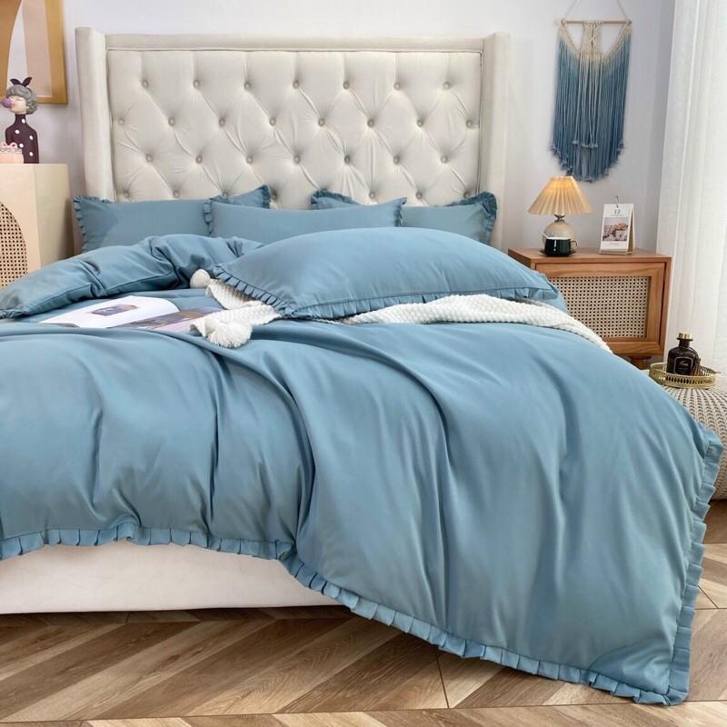 Bộ chăn ga gối cotton TC bèo 4 món