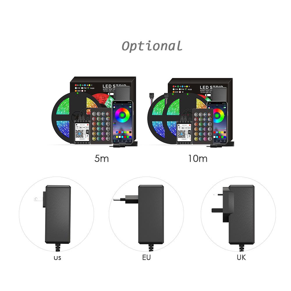 Dải Đèn LED Wi-Fi RGB LED 16,4ft 150 hỗ trợ điều khiển 16 triệu màu bằng app smarrt life và giọng nói