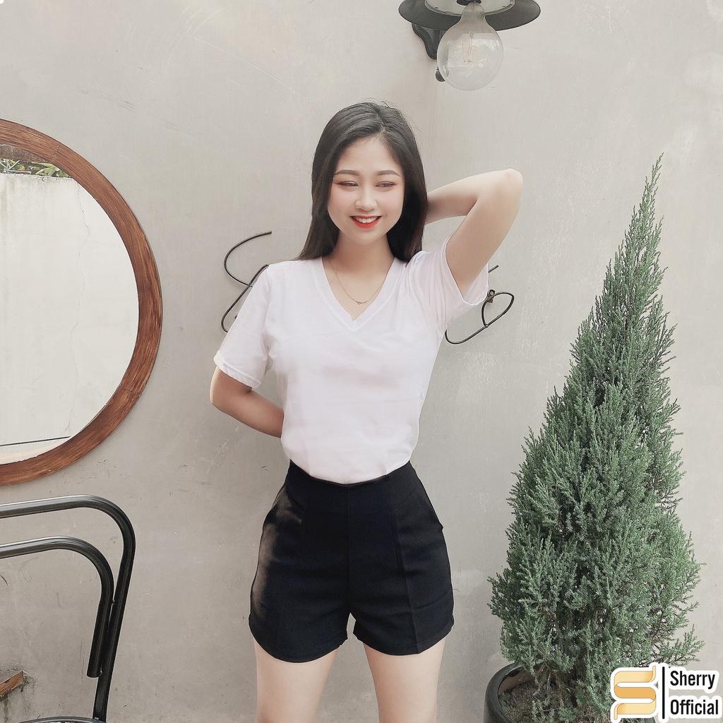 Quần short đùi nữ cạp cao chất tuyết mưa