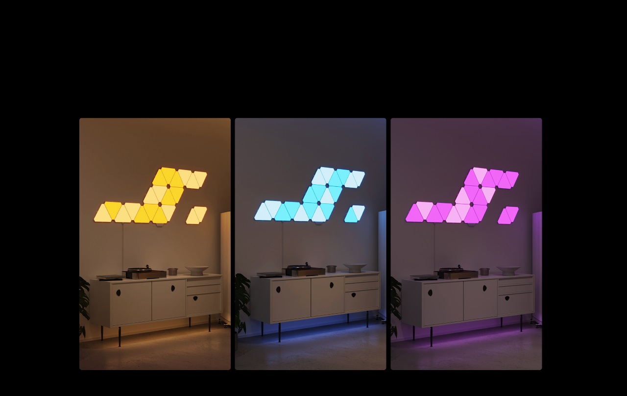 Hình ảnh Yeelight Smart Light Panels Starter Kit 6P - Đèn LED RGB lắp ghép cao cấp thông minh - Hàng Chính Hãng