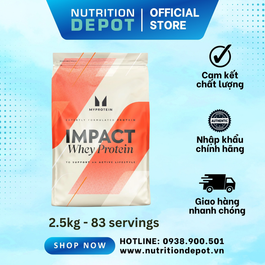 Sữa Tăng Cơ Impact Whey Protein Myprotein 2.5Kg - Nutrition Depot - Sô Cô La