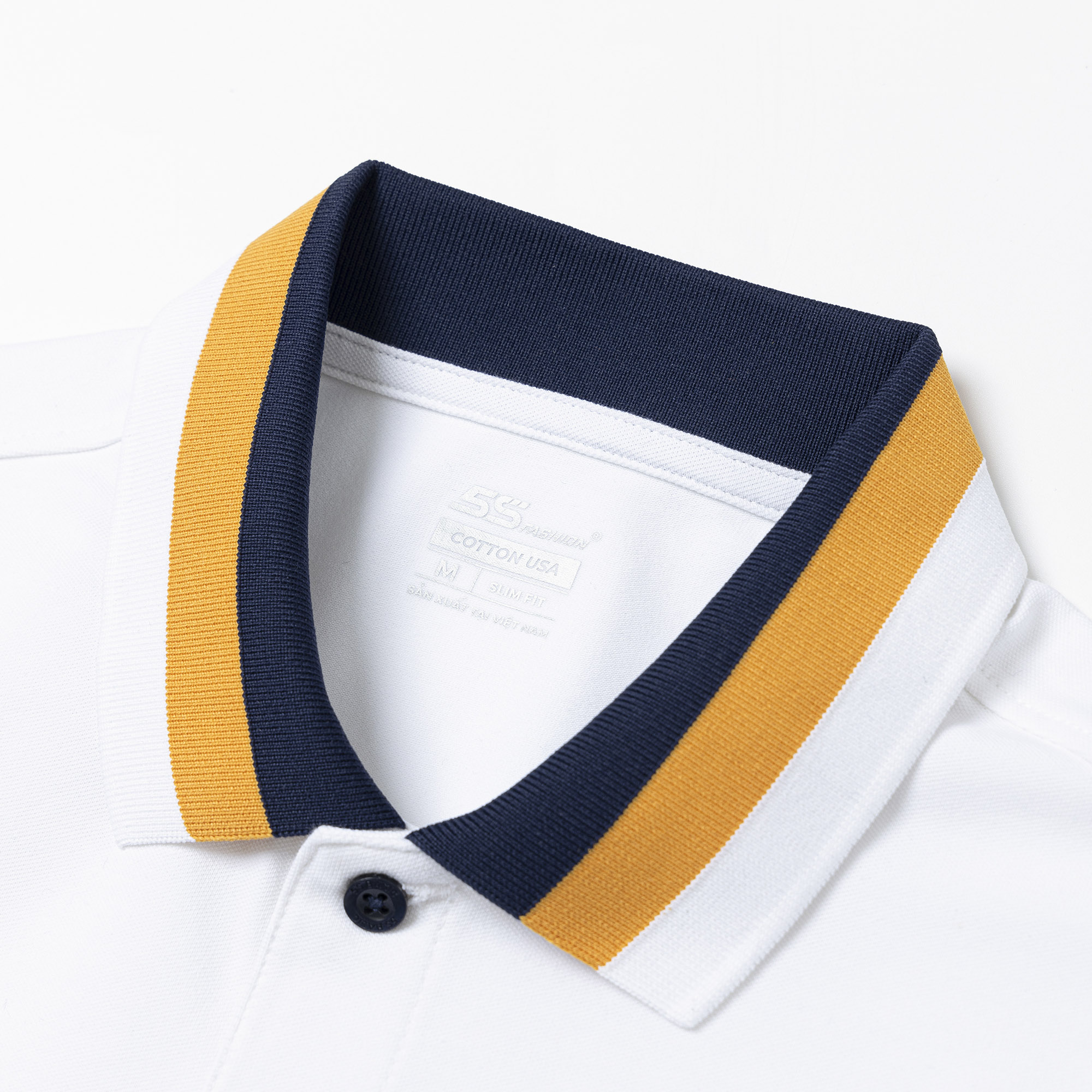 Áo Polo Nam 5S FASHION Cotton, Thiết Kế Can Phối Trẻ Trung, Lịch Lãm, Tay Thêu Nổi Bật