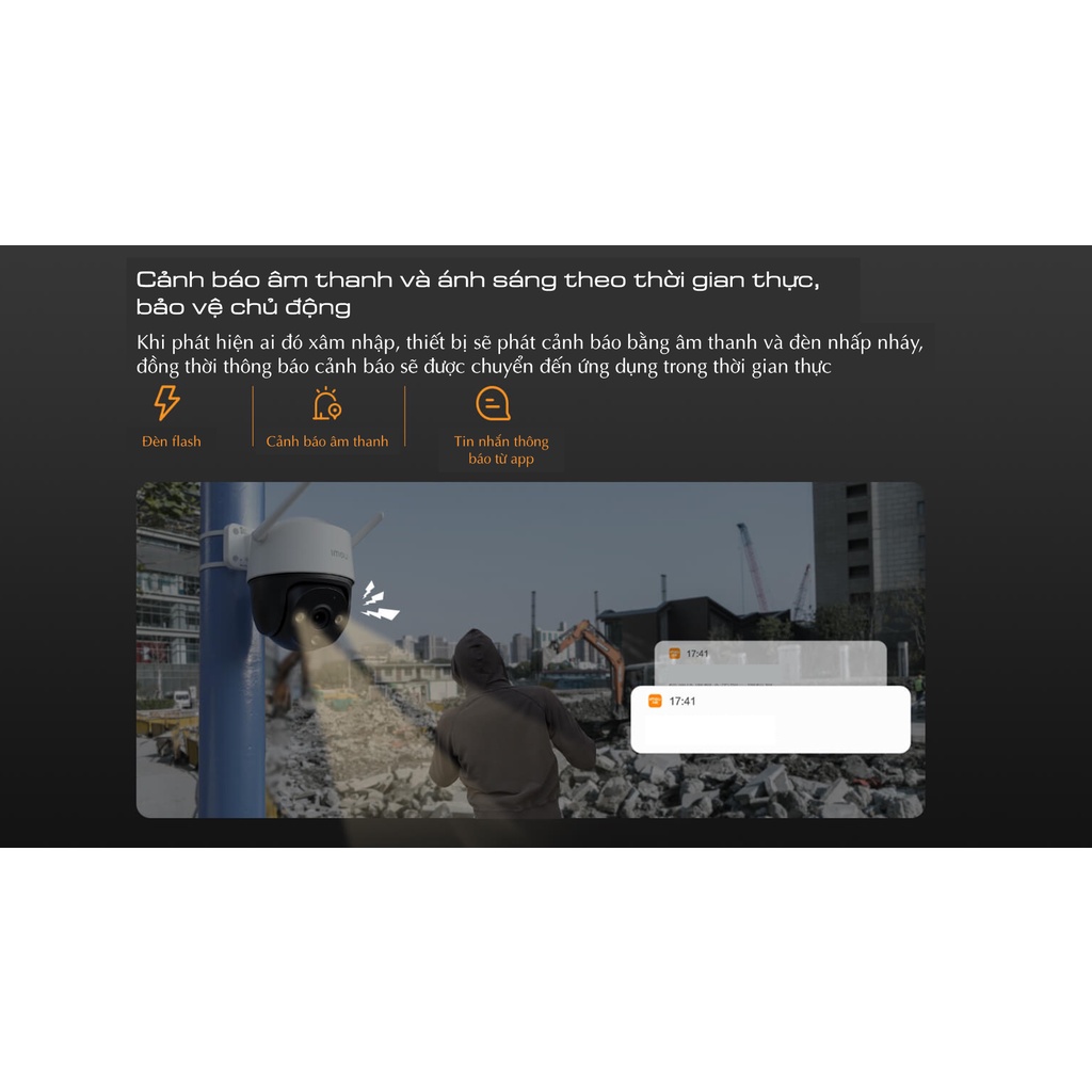 [Hàng Chính Hãng] Camera IMOU CRUISER SE+ S21FEP S41FEP đàm thoại hai chiều tích hợp còi hú đèn spotlight