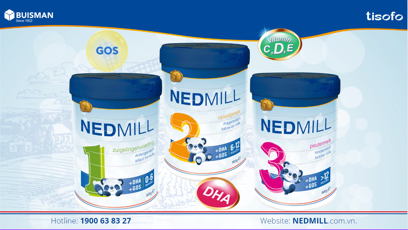 SẢN PHẨM DINH DƯỠNG NEDMILL STAGE 2 DÀNH CHO TRẺ TỪ 6-12 THÁNG TUỔI