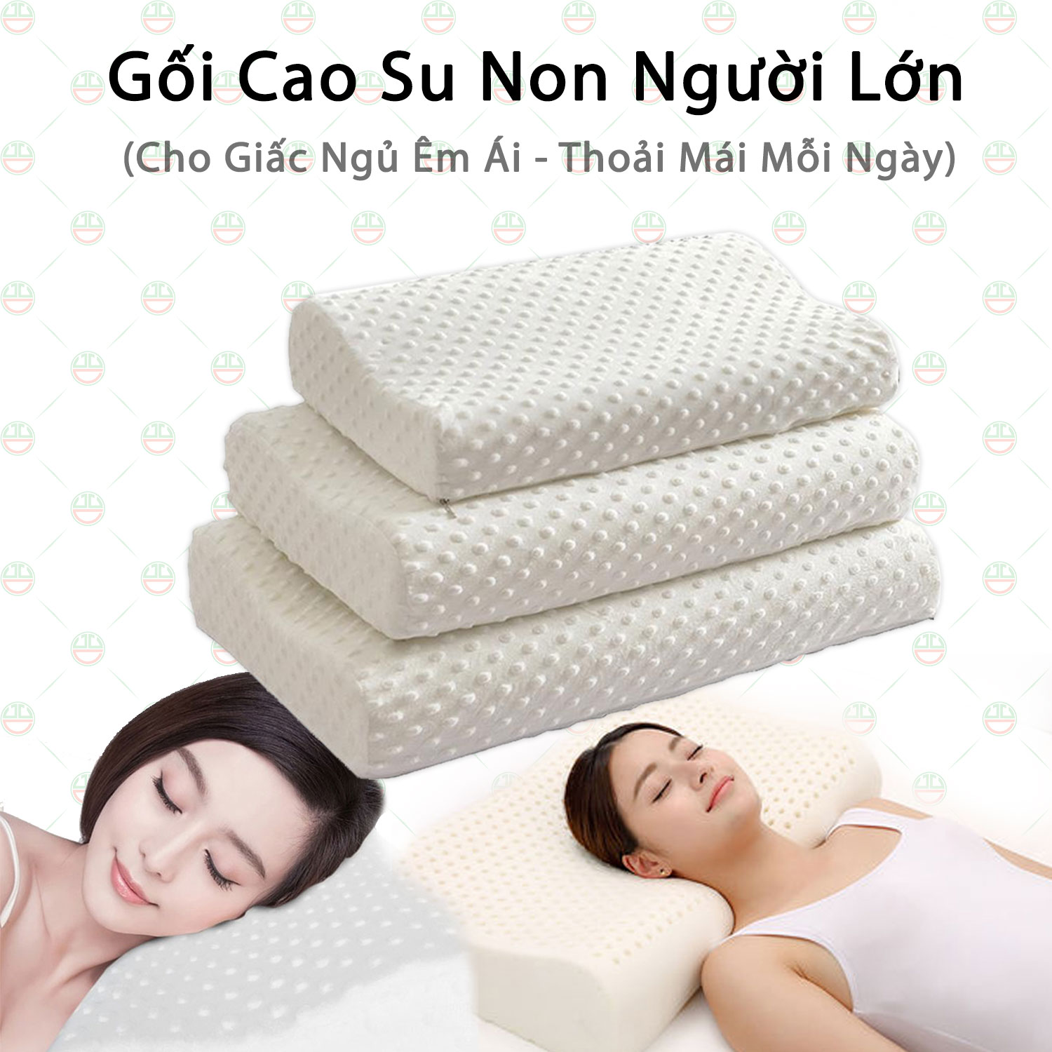 [Ngon Giấc] Gối Cao Su Non Người Lớn KhoNCC Hàng Chính Hãng Chống Ngáy Ngủ - Tinh Thần Sảng Khoái - KLM-GCSNNL (Nhiều màu)