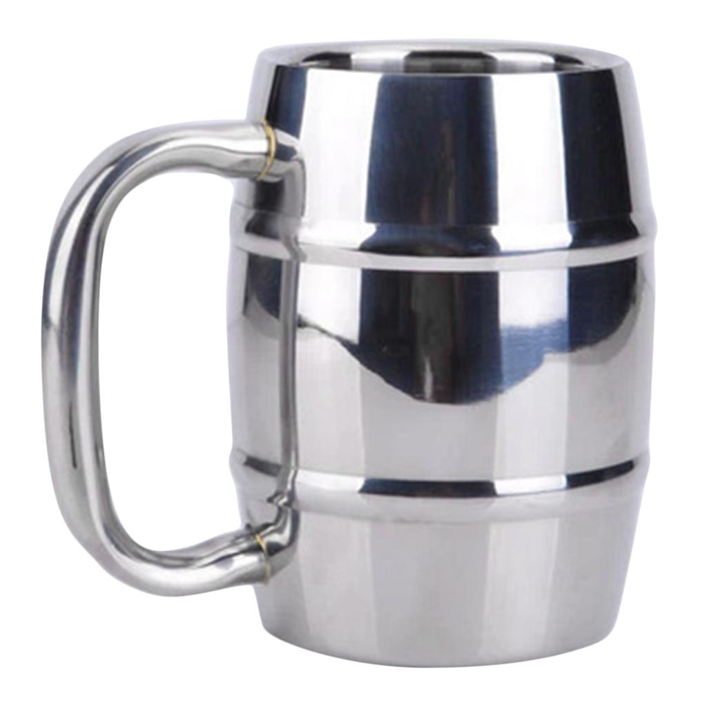 Thép Không Gỉ Cup Cup Double Wall Uống Sữa Cà Phê Trà Mug