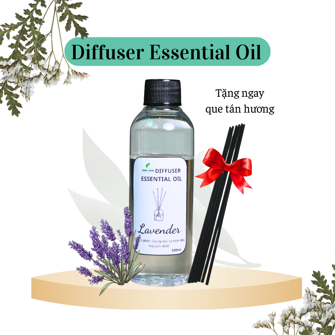 Chai Refill tinh dầu tán hương LAVENDER (Oải Hương)  100ml, thơm phòng, tỏa hương, tíết kiệm.