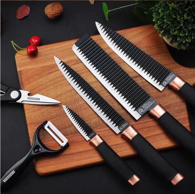 Bộ Dao Nhật 6 Món Cao Cấp Đa Năng , Chắc Chắn , Sắc Bén