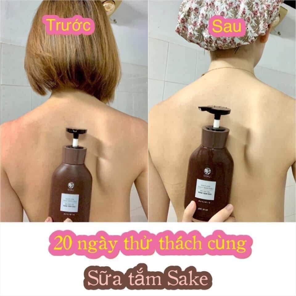 Sữa tắm trắng da LACO MEN RƯỢU SAKE CHÍNH HÃNG