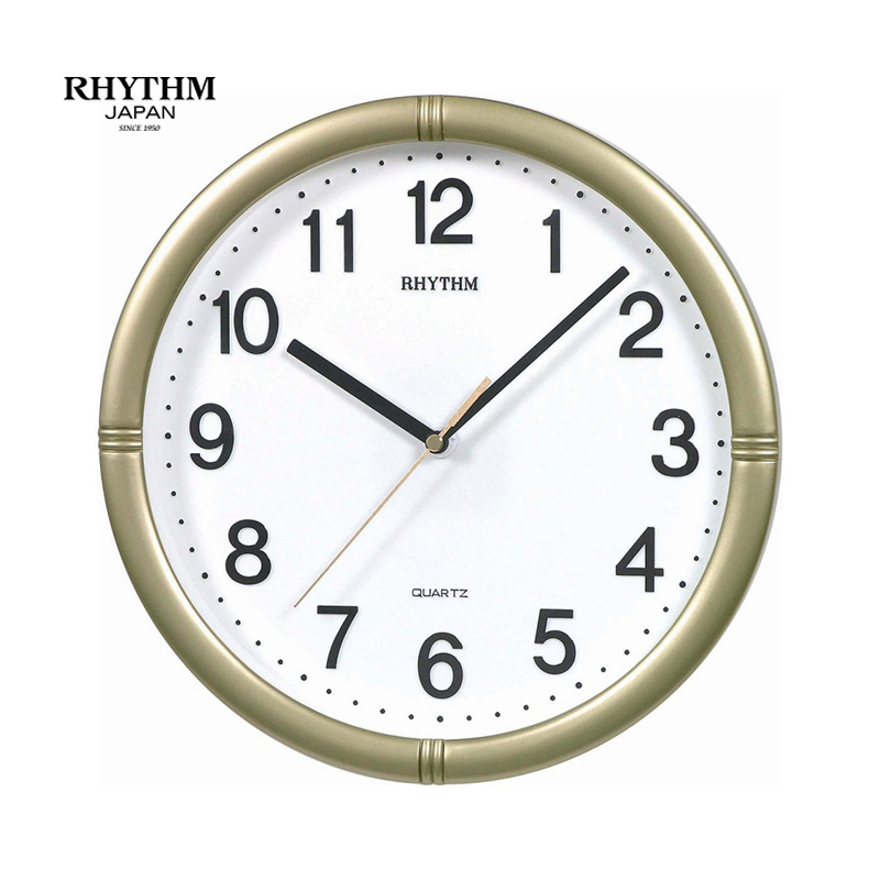 Đồng hồ treo tường Nhật Bản Rhythm CMG434BR18, Kích Thước 28.0 x 4.3cm, 580g , vỏ nhựa cao cấp, dùng pin (AAx1)