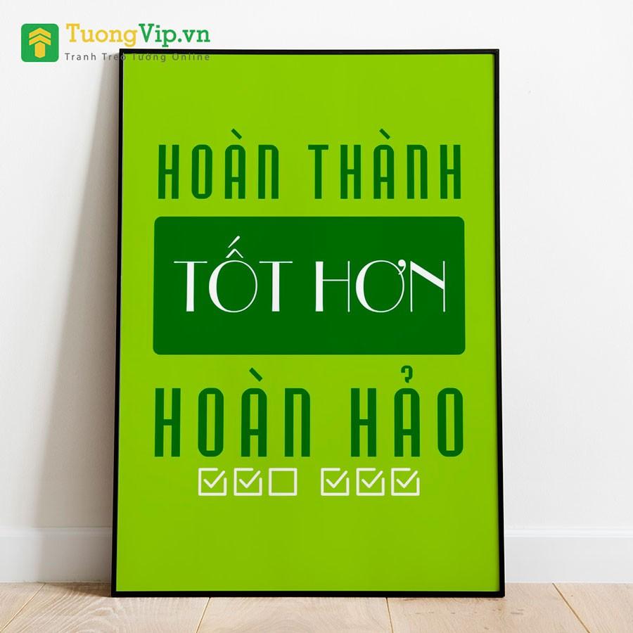 Tranh Canvas - Tranh Treo Tường Slogan Tạo Động Lực 4 - Tặng Kèm Đinh Đóng Tường Không Cần Khoan