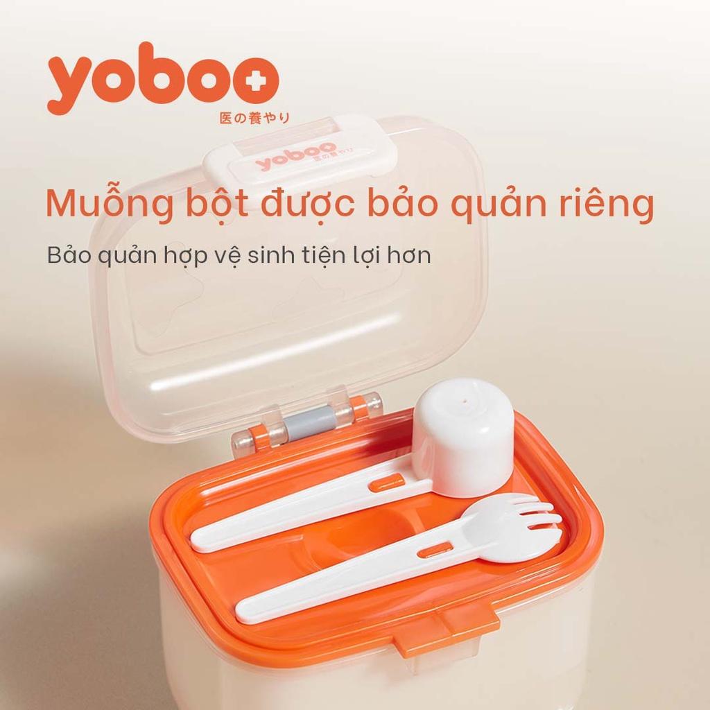 Hộp đựng sữa bột đa năng cho bé Yoboo YB-0032 có ngăn đựng muỗng 2 lớp nắp đậy dung tích 360ml - Hàng chính hãng