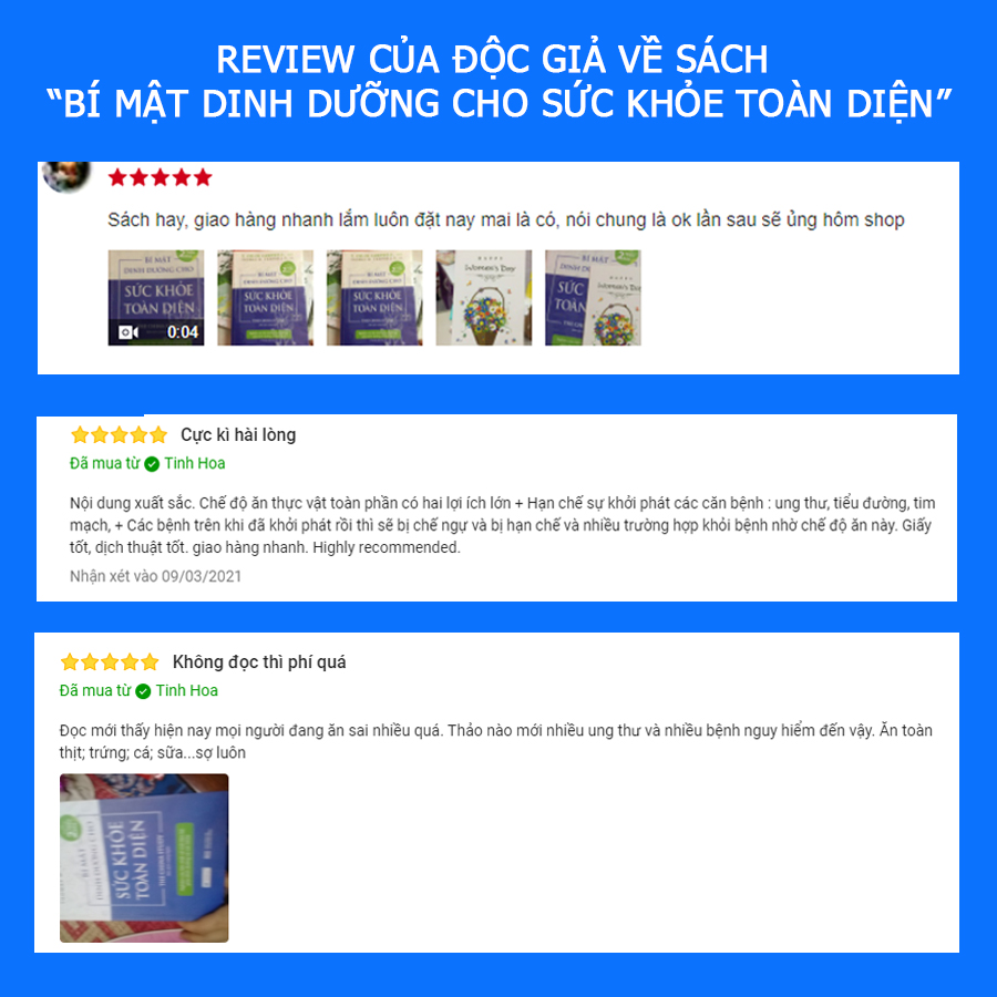 Combo sách Bí mật dinh dưỡng + Liệu trình dinh dưỡng + Động mạch vành + Giải thoát ung thư