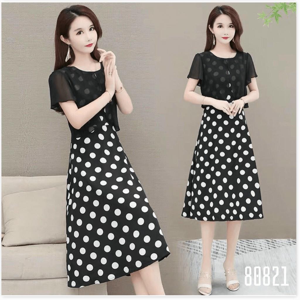 ĐẦM VOAN LỤA CHẤM BI DỰ TIỆC SIÊU XINH