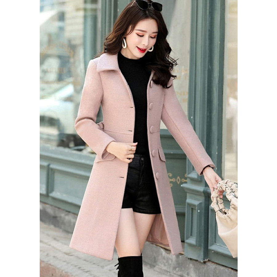 Áo khoác dạ phối nút cao cấp