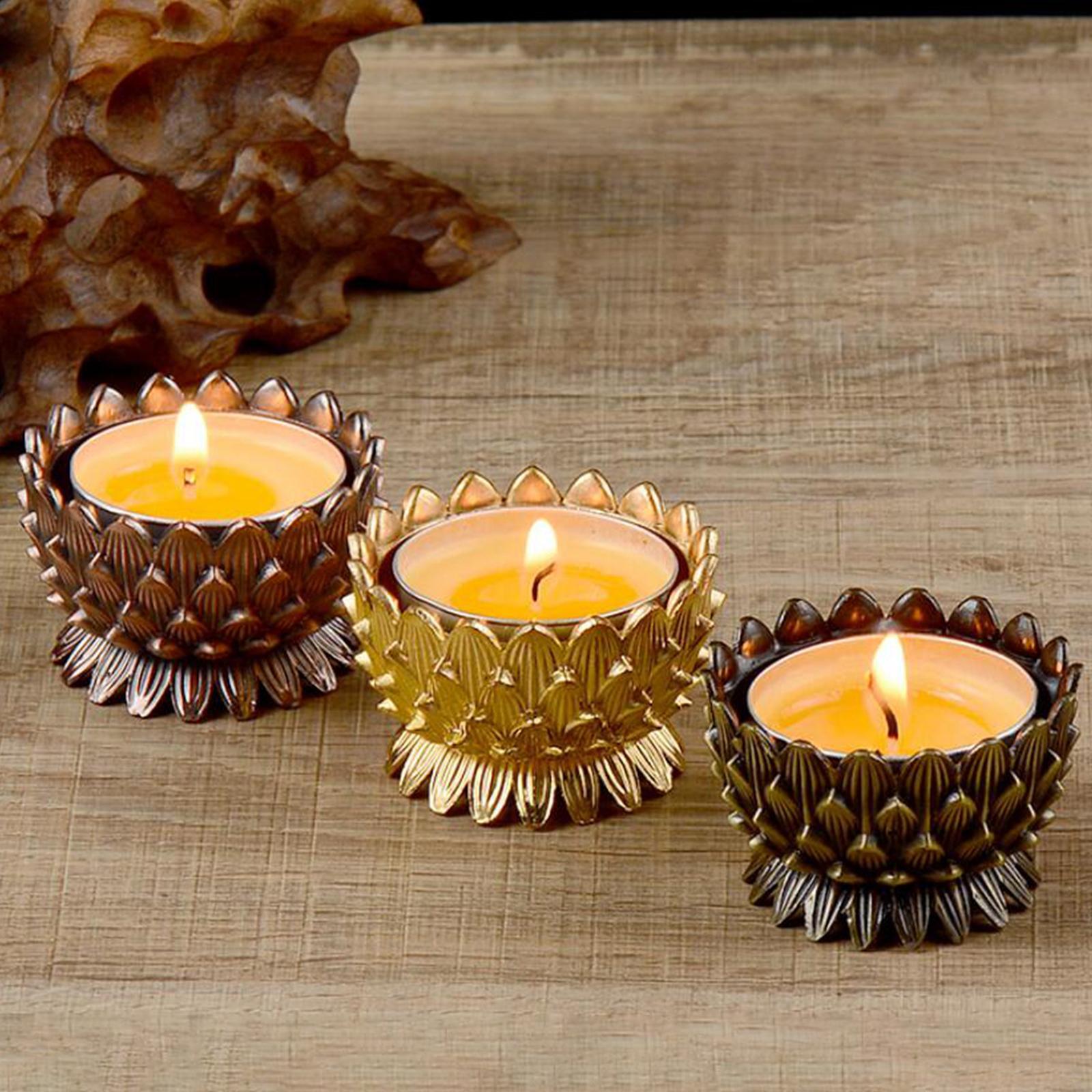 Lotus Ghee Lamp Holder Oil Lamp Holder for Craft Ornaments Buddhist Altar Supplies