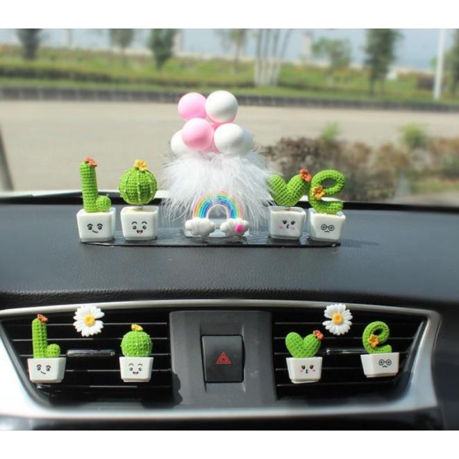 Set 4 cây xương rồng chữ LOVE cài cửa gió ô tô, cài cửa gió xe hơi - Hoàng Đông shop