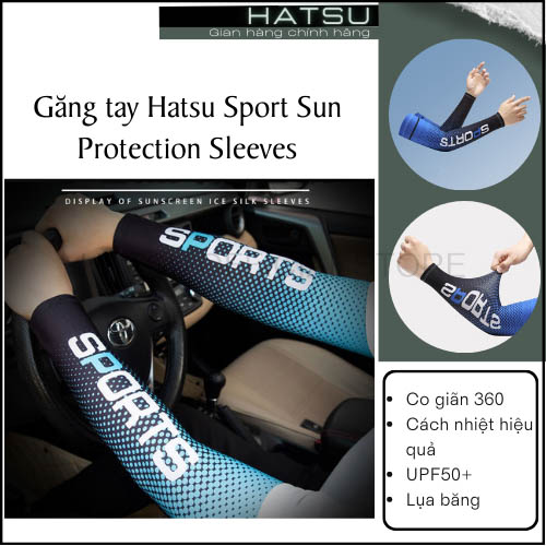 Găng tay chống nắng Hatsu Sport Sun Protection Sleeves - Thiết kế cá tính, mạnh mẽ - bảo vệ da tối đa