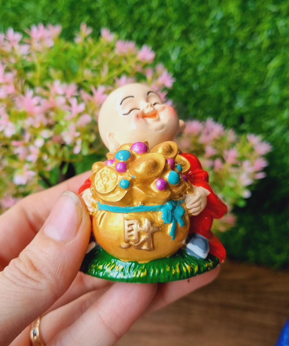 Bộ 05 tượng chú tiểu Ngũ Phúc Lâm Môn 7cm