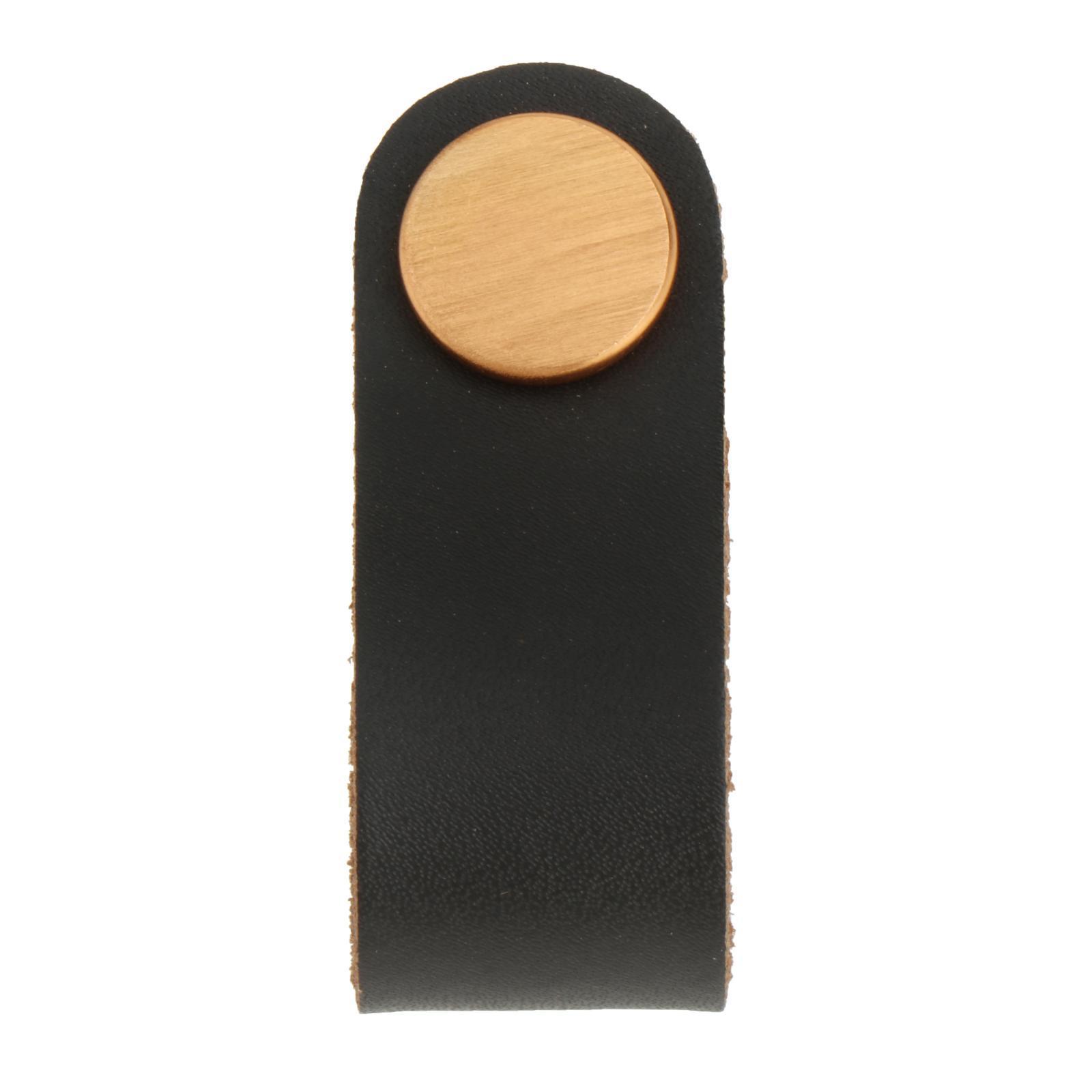 Leather Furniture Handle Pull With Screws Cabinet Door Knobs Hardware