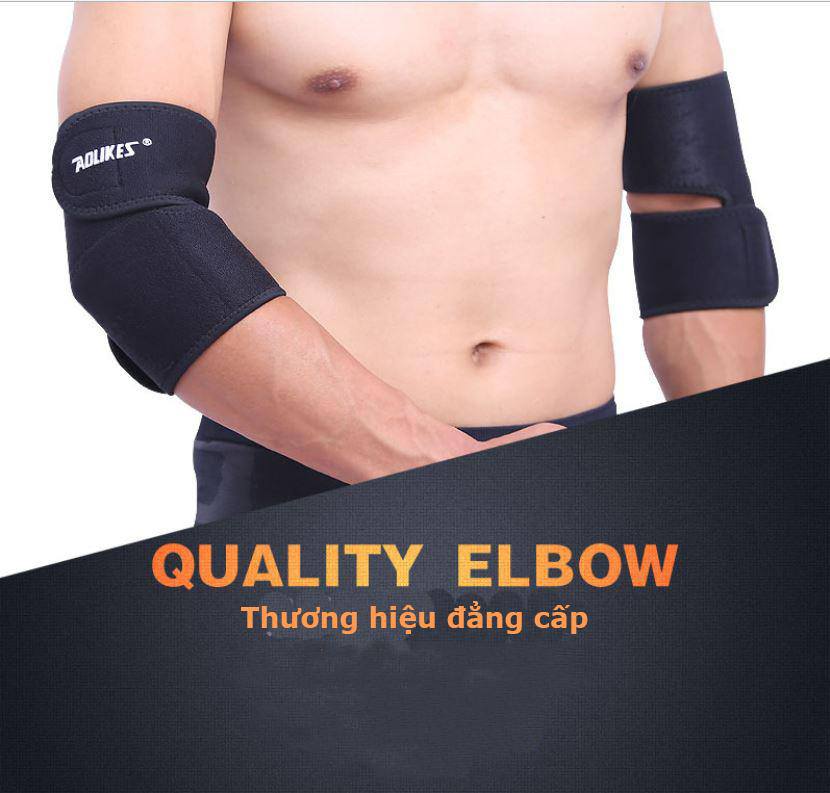 Băng Bảo Vệ Khủy Tay Hỗ Trợ Tập GYM, Tennis, Cầu Lông Aolikes Elbow Support AL-7948 (1 Đôi)