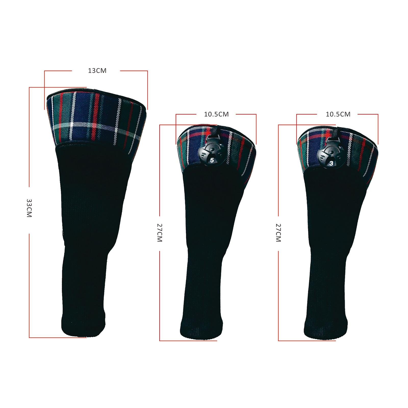 3Pcs Golf Club Headcovers Numbered 1, 3, 5,7, X, Fits Oversized Drivers, Utility,Fairway Clubs, 460cc Fairway Wood Driver Hybrid Headcover Protectors