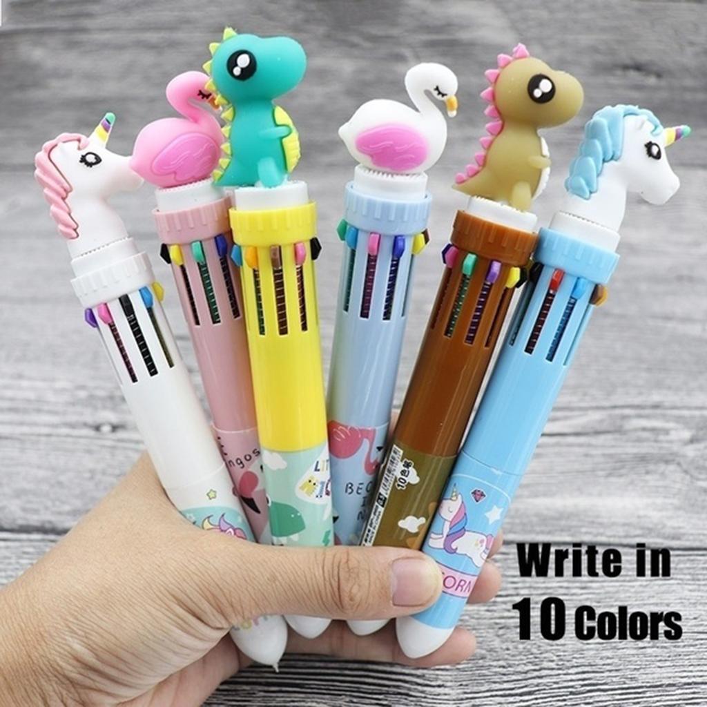 10-in-1 Retractable Ballpoint Pen f  Student Children