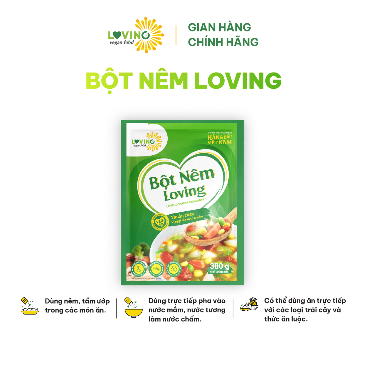 Bột Nêm Loving Thuần Chay Gói 300gram