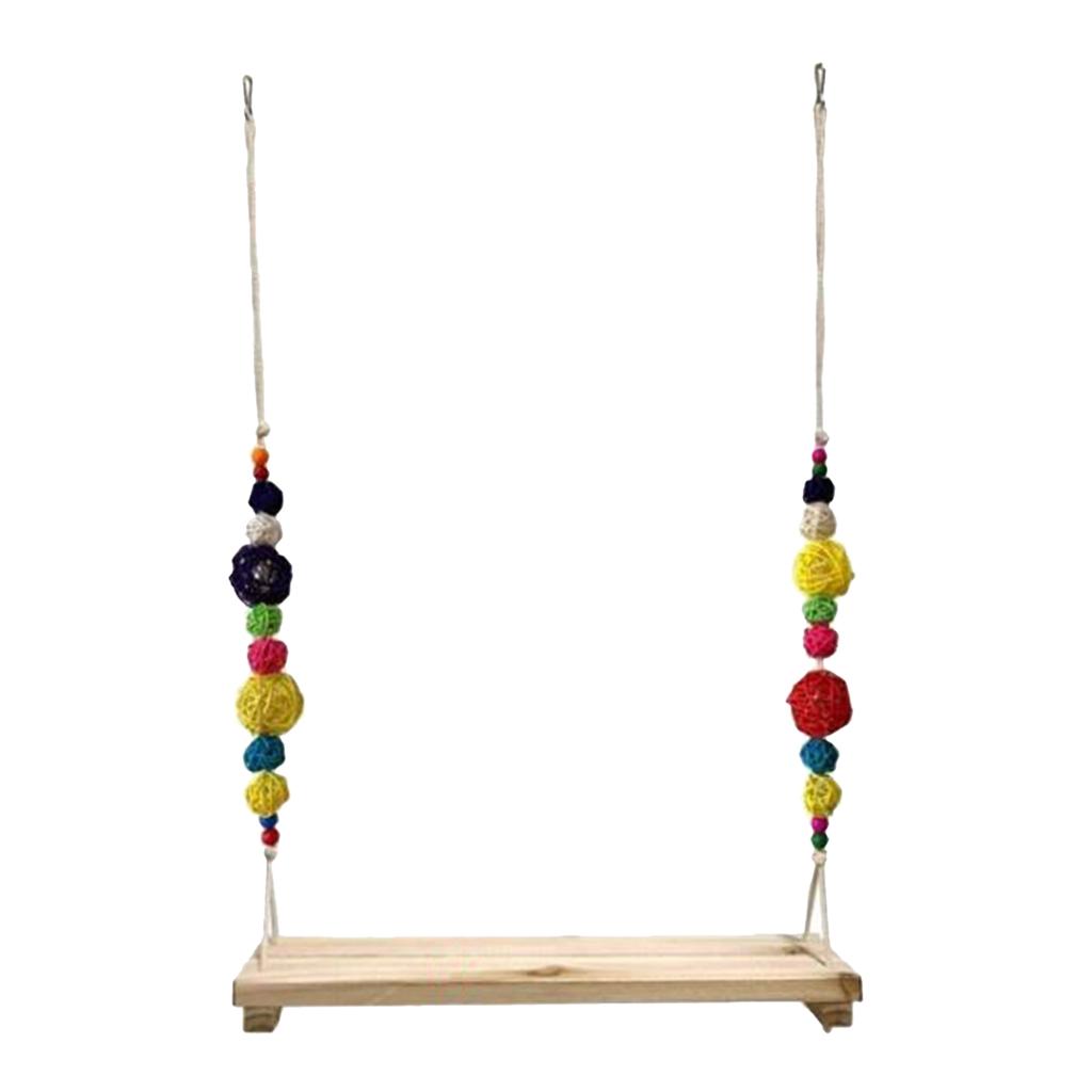 Pet Chicken Swing Toys Natural Wooden for Hens Large Bird Parrot Macaw Training