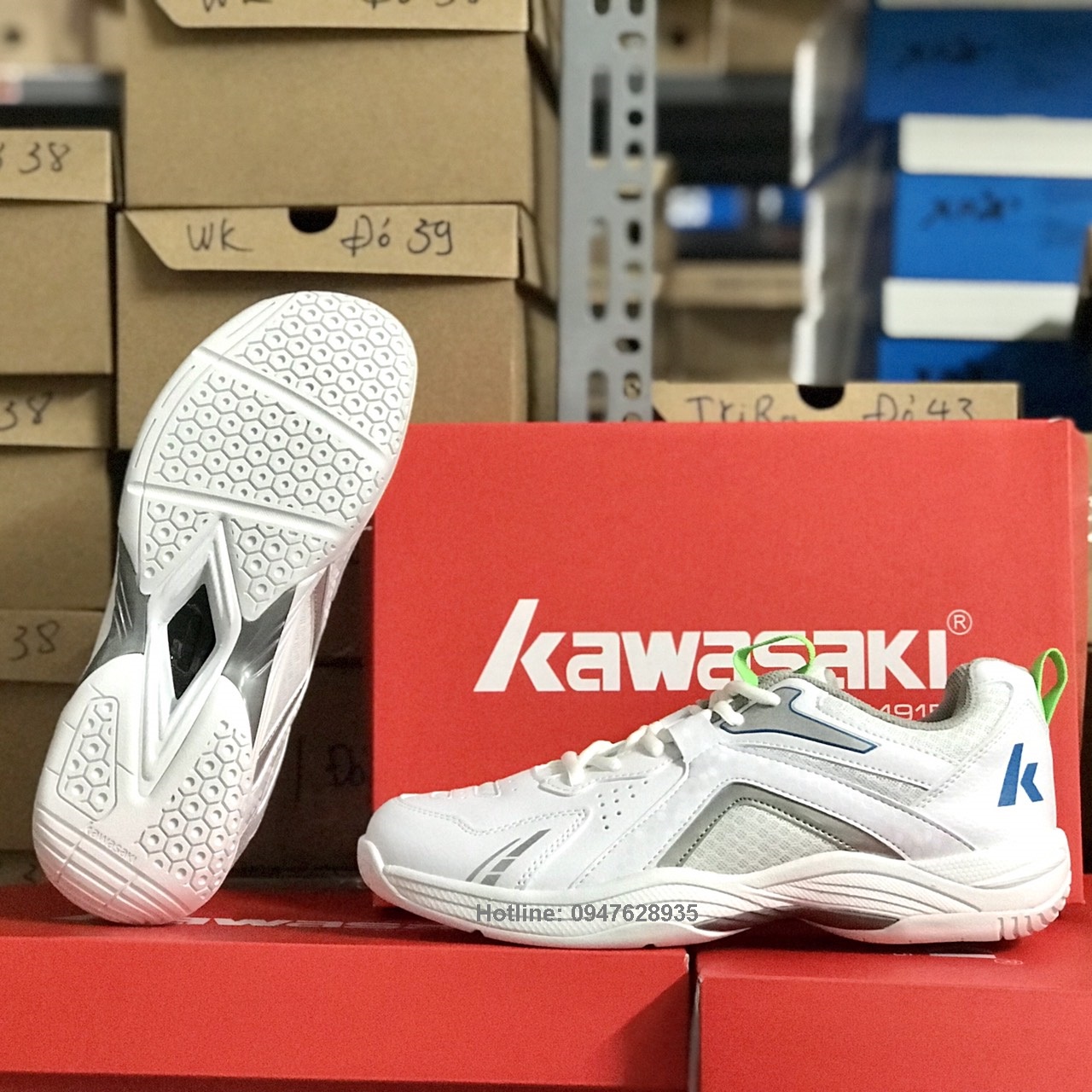 Giày Cầu lông Kawasaki K063 - Tặng kèm bình làm sạch giày cao cấp