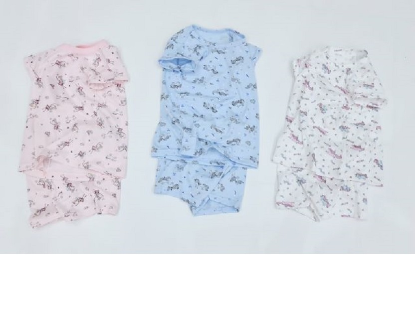 Bộ cotton ngắn tay mềm mát cho bé trai, bé gái