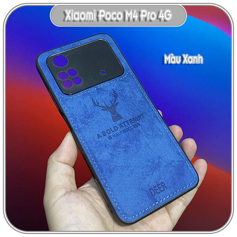 Ốp lưng cho Xiaomi Poco M4 Pro 4G giả da con hươu DEER