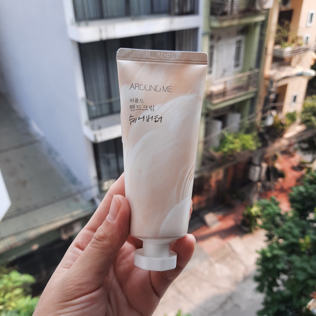 Kem dưỡng da tay Around Me Happiness Hand Cream Hàn Quốc 60g hạt bơ mỡ- Mẫu mới