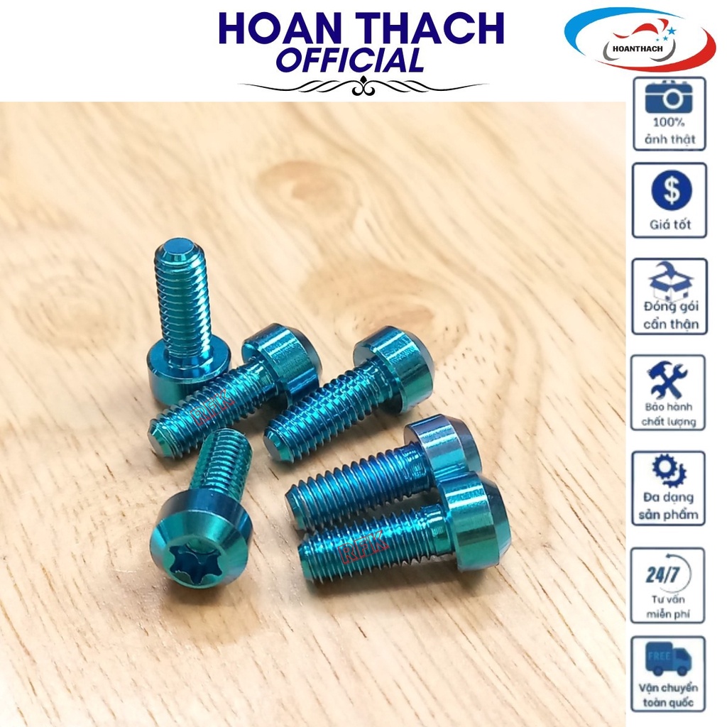 Ốc Gr5 Titan 6L15 Trụ Xanh Lục Bảo Dùng cho xe máy SP010804 (giá 1 con)