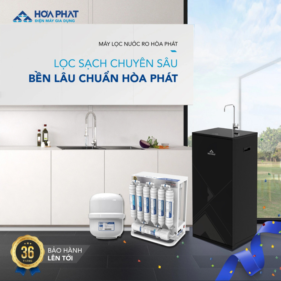 Máy lọc nước RO Hòa Phát HWR1A-0812 - Bảo hành 36 tháng - Hàng chính hãng