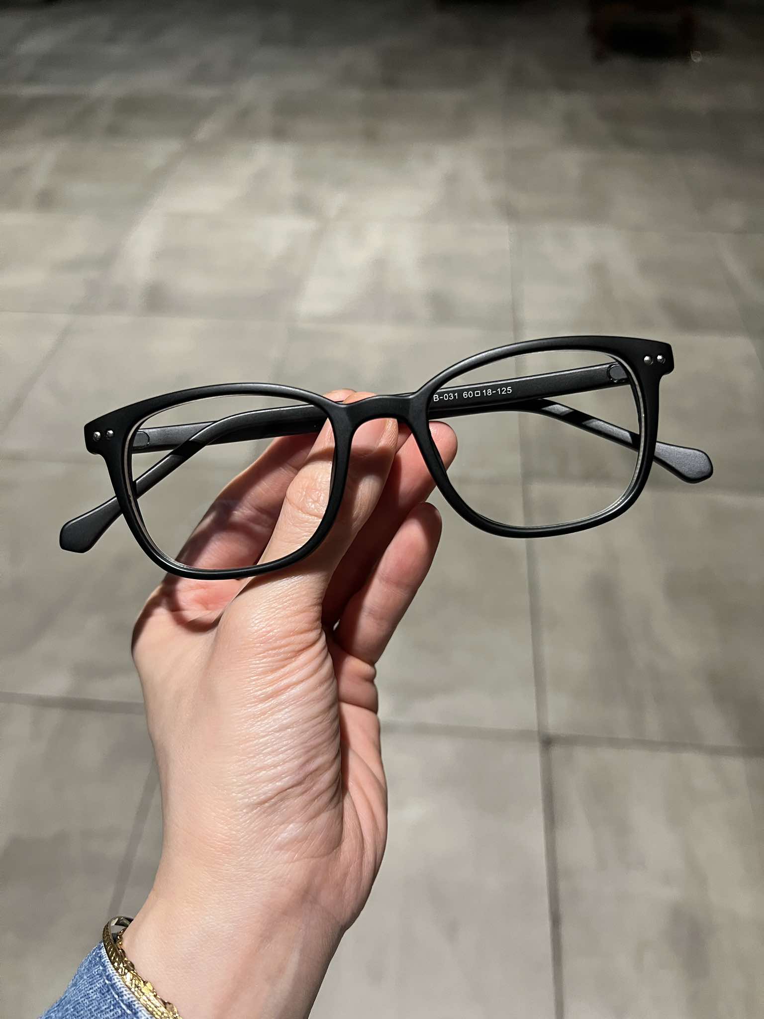 Gọng Kính, Kính Mắt Vuông Unisex Gọng Nhựa Đen