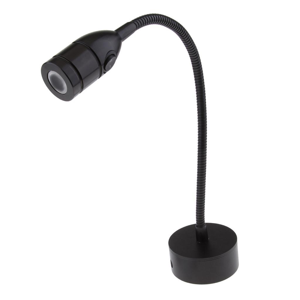 Marine 12V Led White/Red Light, Dimmable Lamps, Flexible Reading Chart Light for Boat, Rv, Caravan