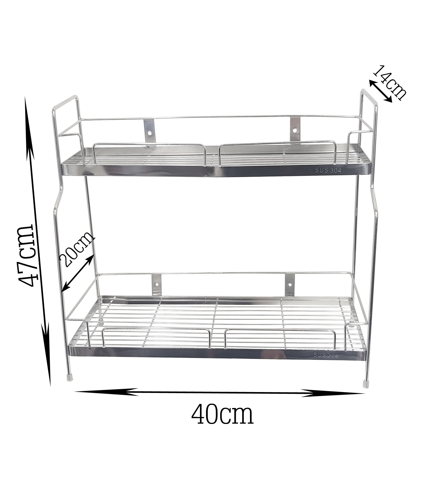 Kệ gia vị sole - INOX 304 - 14 x 20 x 40cm