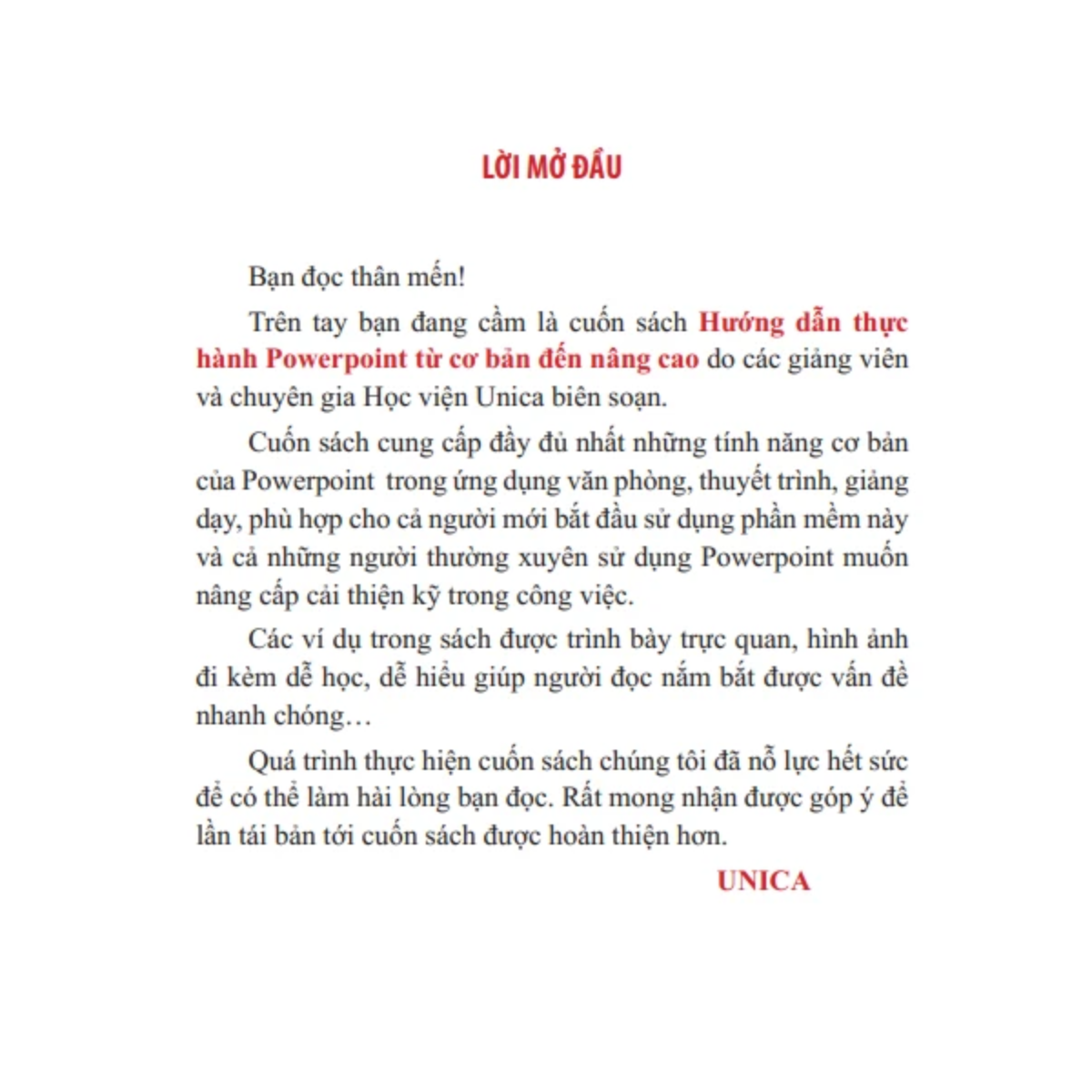 Sách - Hướng Dẫn Thực Hành Powerpoint Từ Cơ Bản Đến Nâng Cao - Unica