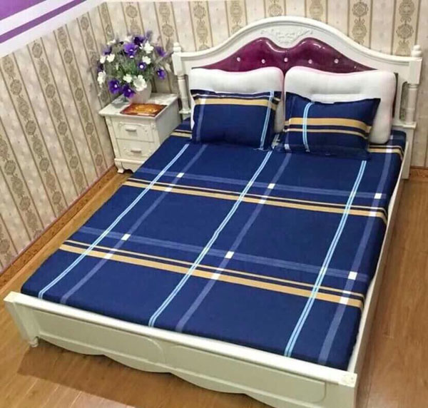 Ga chun 100% côttong đẹp kèm vỏ gối trần