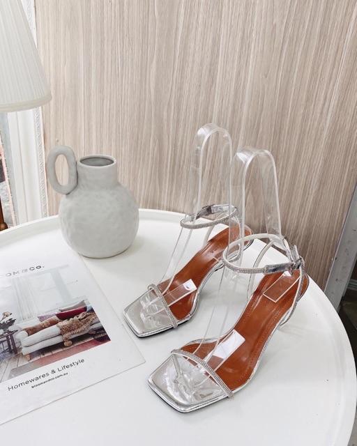 GIÀY SANDAL DÂY ĐÁ GÓT THUỶ TINH 7 PHÂN XINH