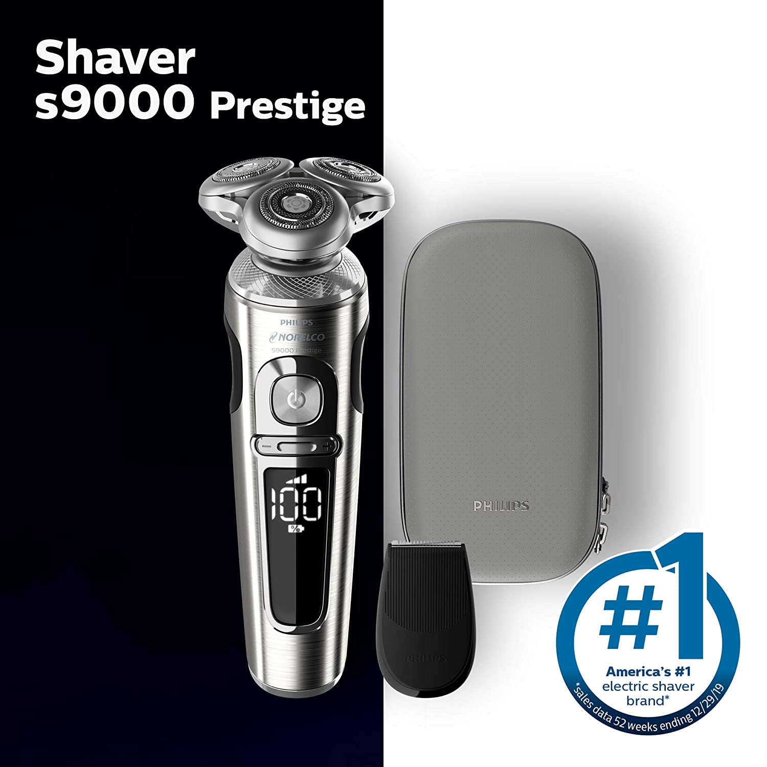 Máy cạo râu cao cấp Philips Norelco S9000 Prestige Wet &amp; Dry Electric Shaver SP9860/86