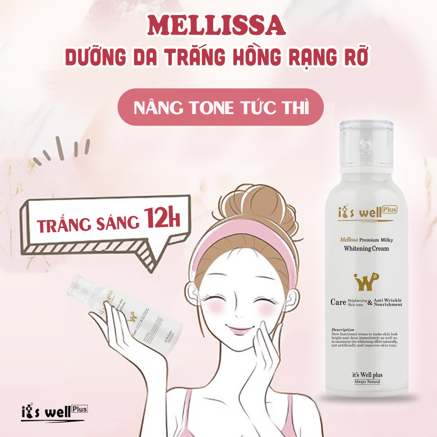 Kem Sữa Trắng Da It's Well Plus Mellissa Premium Milky Whitening Cream