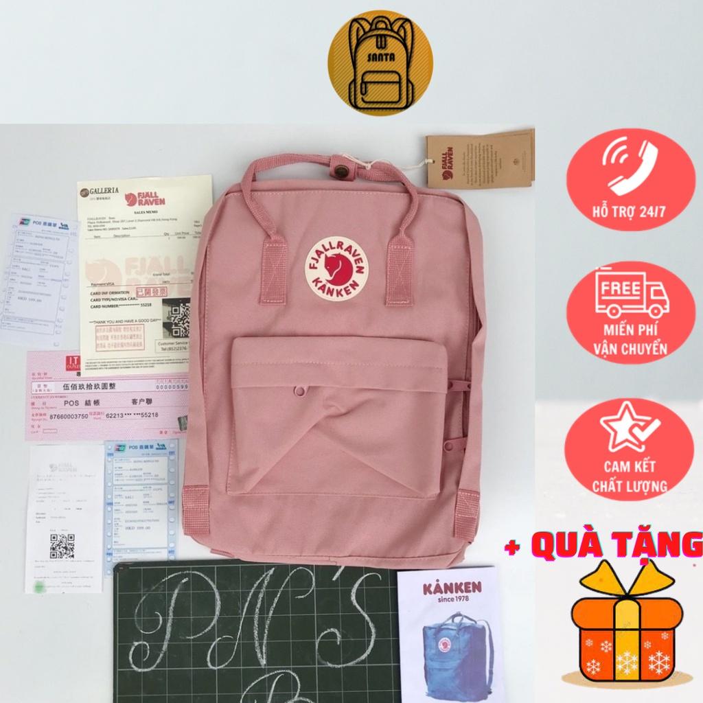 Balo thời trang nữ Hồng pastel đi học chống nước, cặp sách phong cách Ulzzang Hàn Quốc đựng laptop