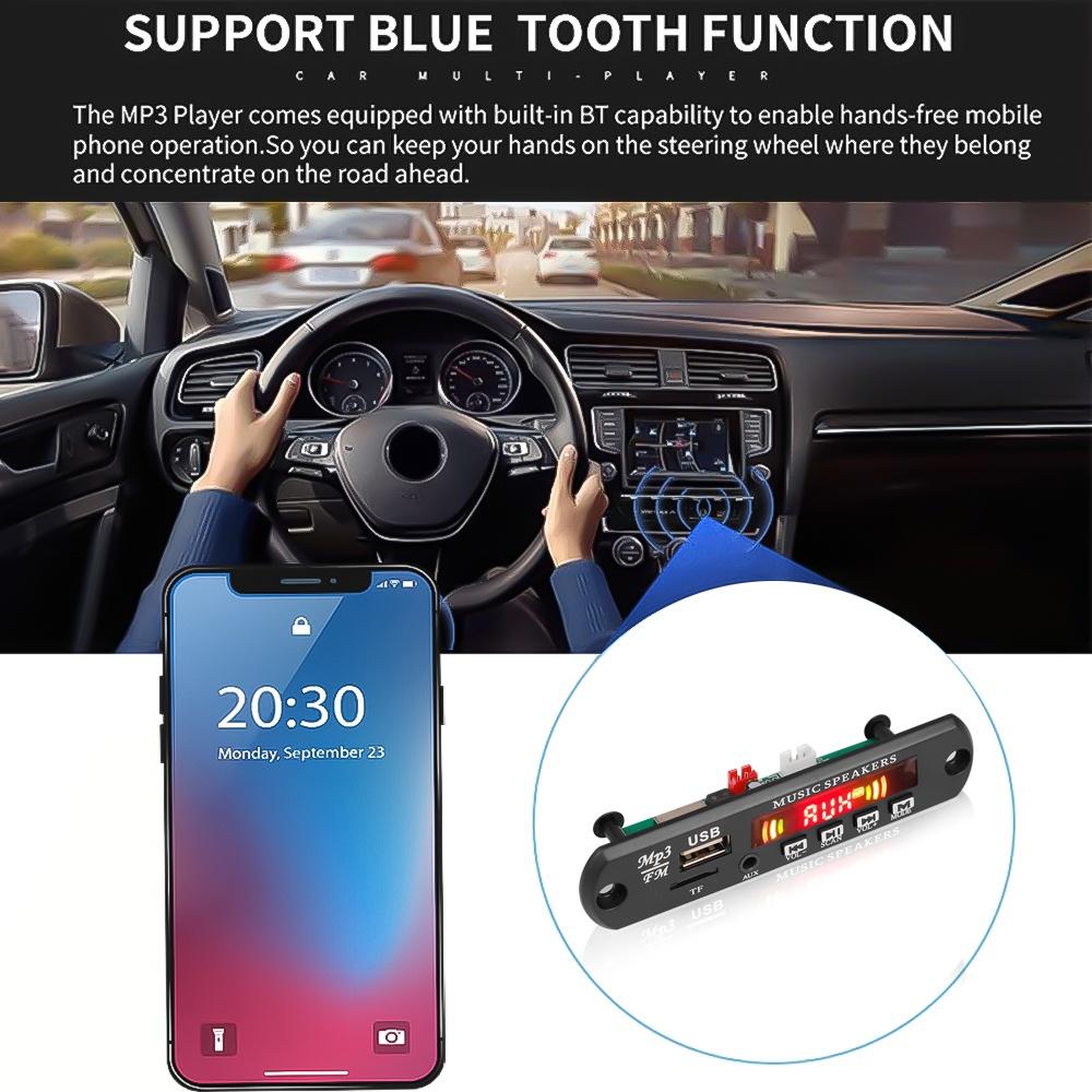 Bảng Mạch Giải Mã Âm Thanh Mp3 Wma Wav Dc 5v 12v Usb U Thẻ Tf Aux Fm Radio Mp3 Bluetooth