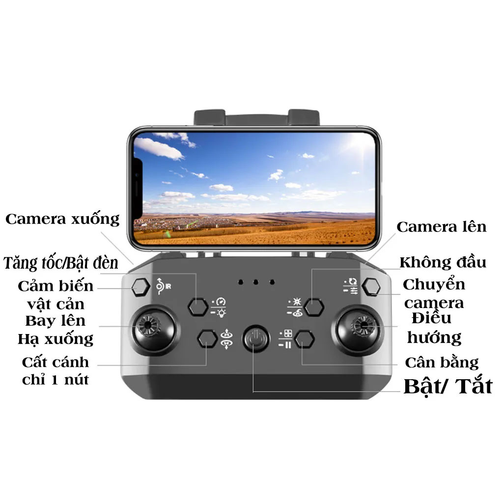 Máy Bay Camera Flycam 8K Tránh Va Chạm - Drone Mini RG 107 Max Giá Rẻ - Chụp Ảnh Chống Rung - Kết Nối WIFI 5G - Hàng Chính Hãng