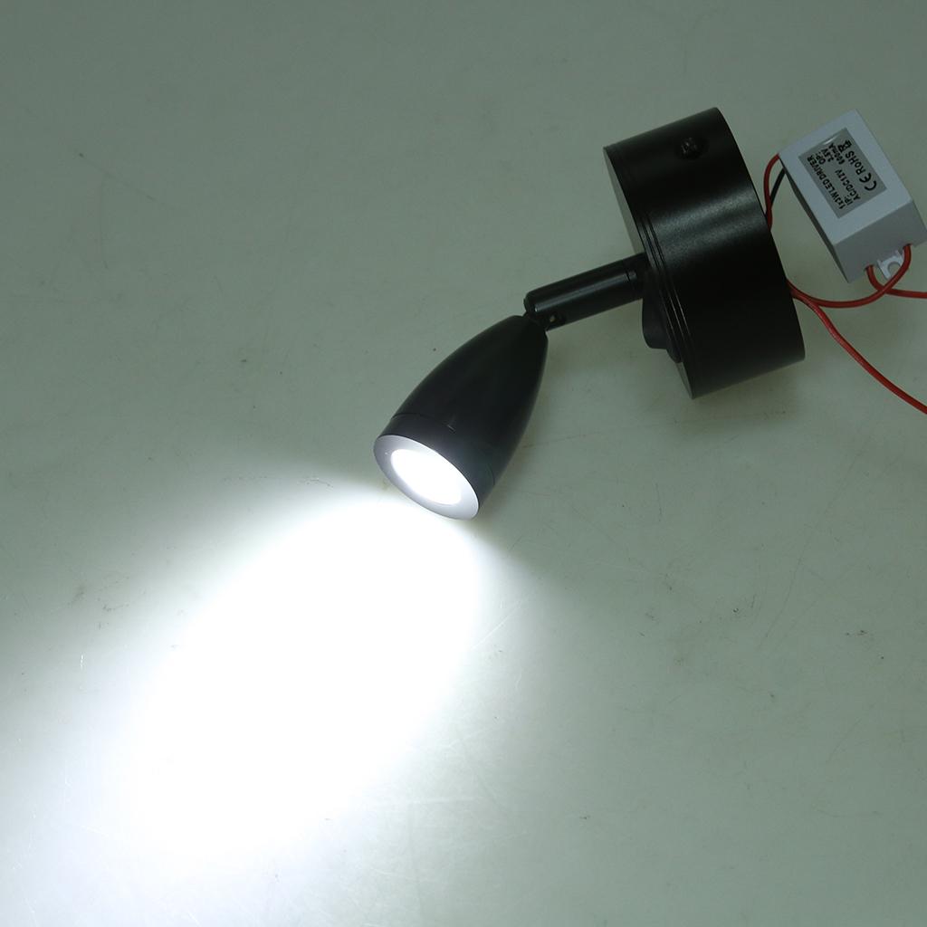 12V 3W LED Interior Spot Reading Light Switch Camper Caravan Boat Motorhome
