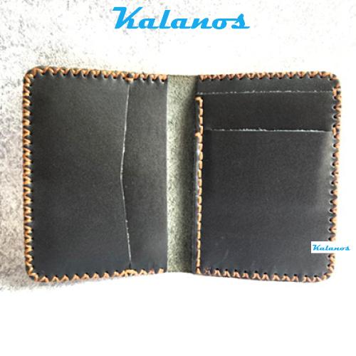 Ví mini ví card da bò đẹp &amp; cao cấp Kalanos KBNU540-Den màu đen
