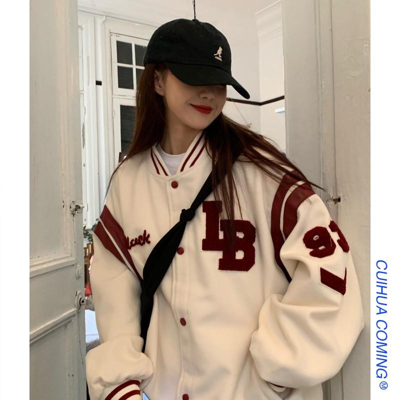 (K1) áo khoác bomber bóng chày thêu chữ size M đến 2xl(kèm video ảnh khách mặc size M L )